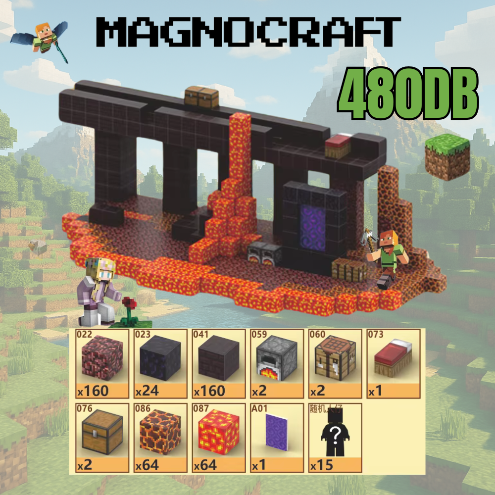 MagnoCraft - mágneses készség fejlesztő építőkockák "Elveszett Dimenzió"