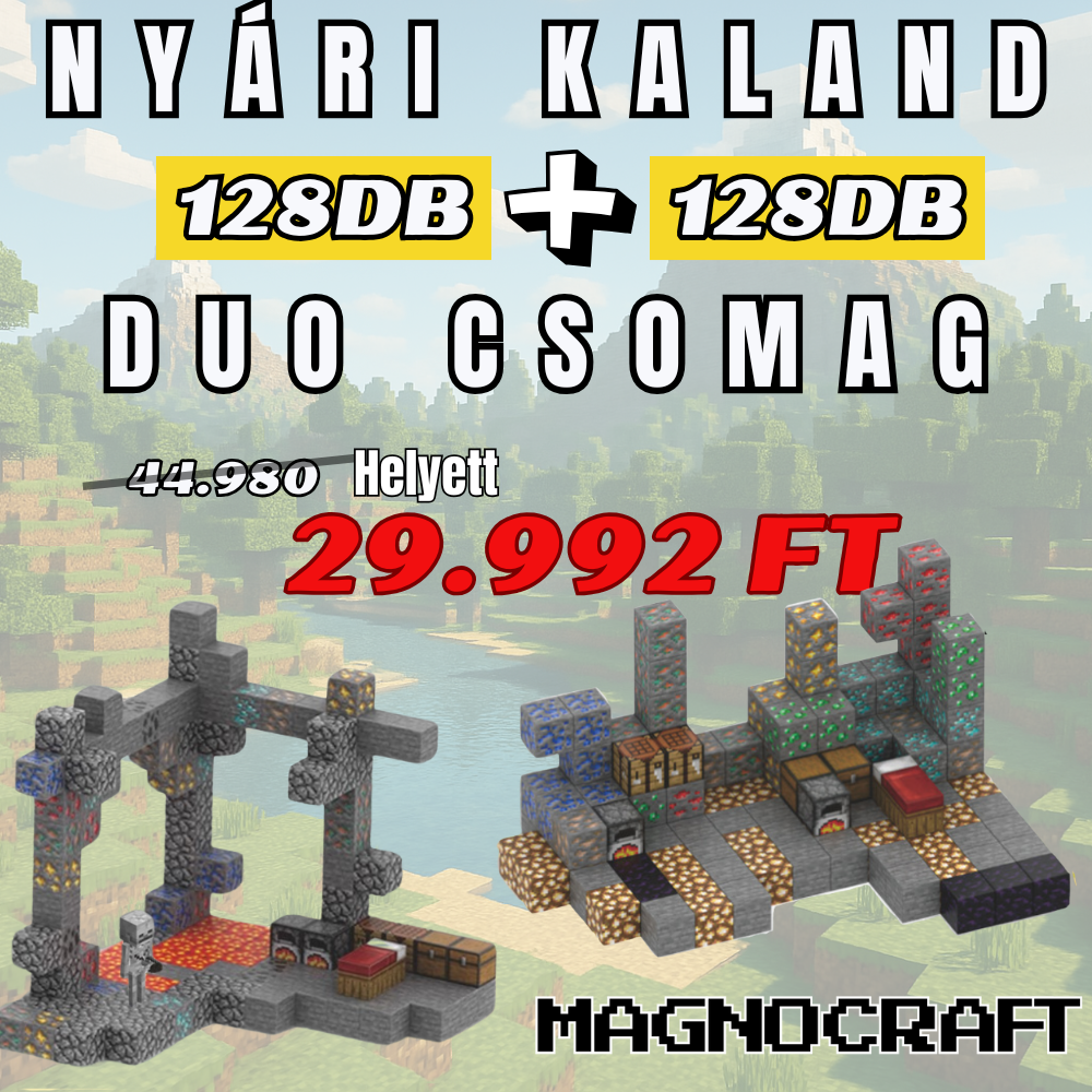 NYÁRI KALAND DUO CSOMAGOK "Bányák" - mágneses készség fejlesztő építőkockák