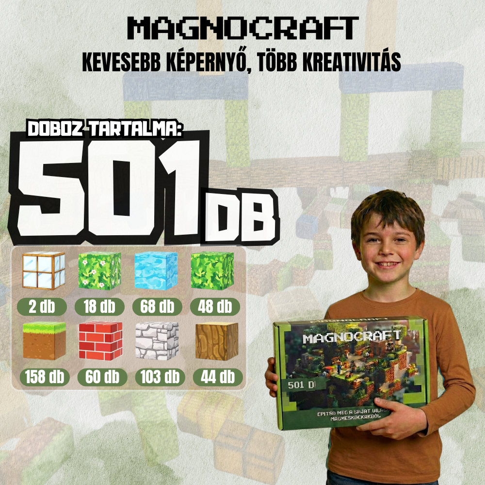 MAGNOCRAFT - mágneses készségfejlesztő épitőkockák