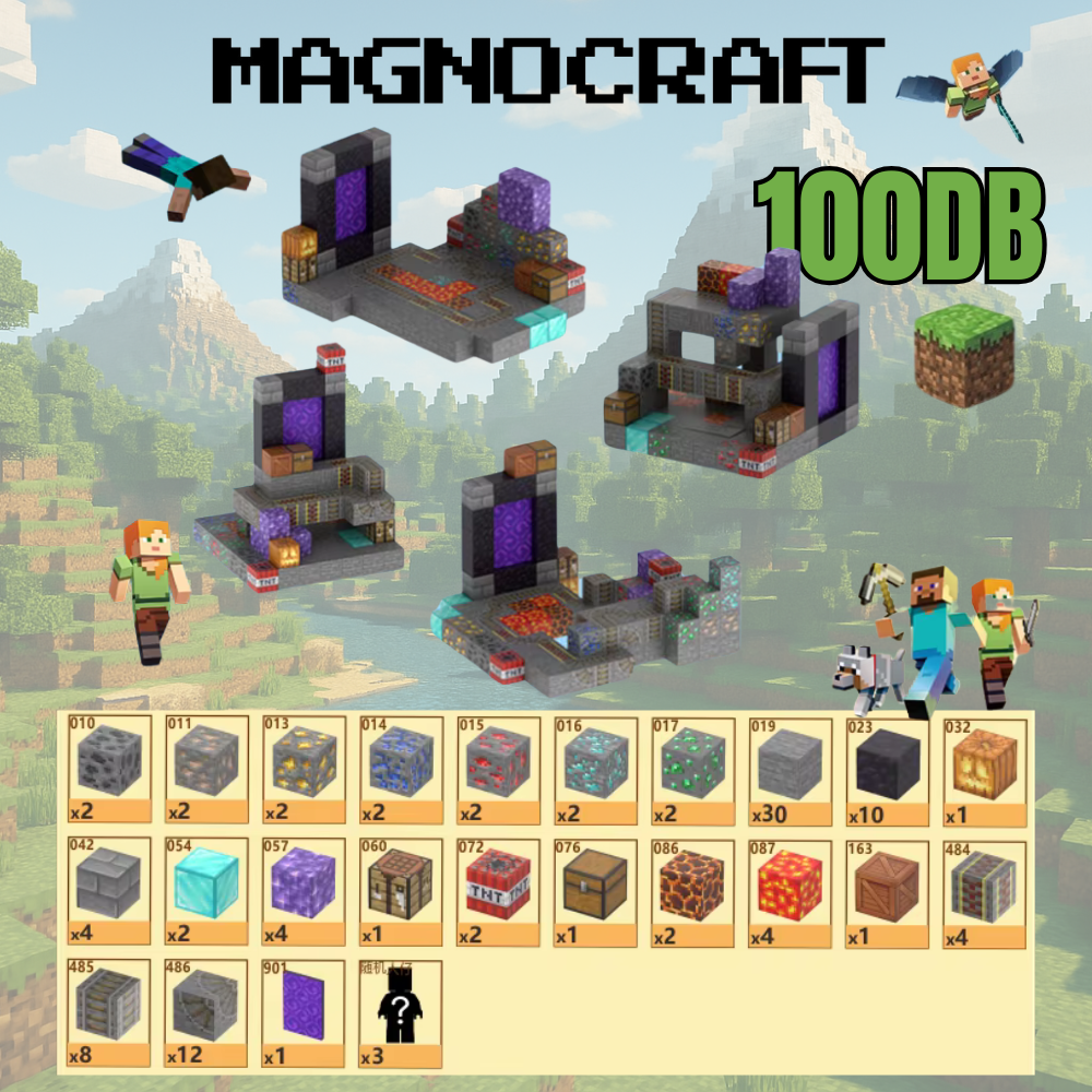MagnoCraft - mágneses készség fejlesztő építőkockák "Mágikus Kapu"