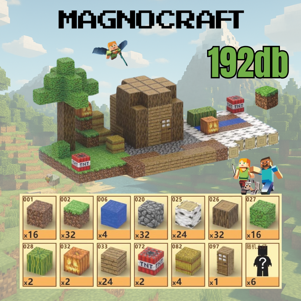 MagnoCraft - mágneses készség fejlesztő építőkockák "KUCKÓ"