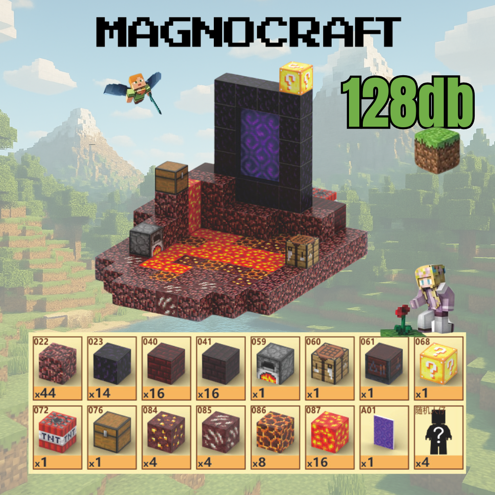MagnoCraft - mágneses készség fejlesztő építőkockák "NagyDimenziókapu"