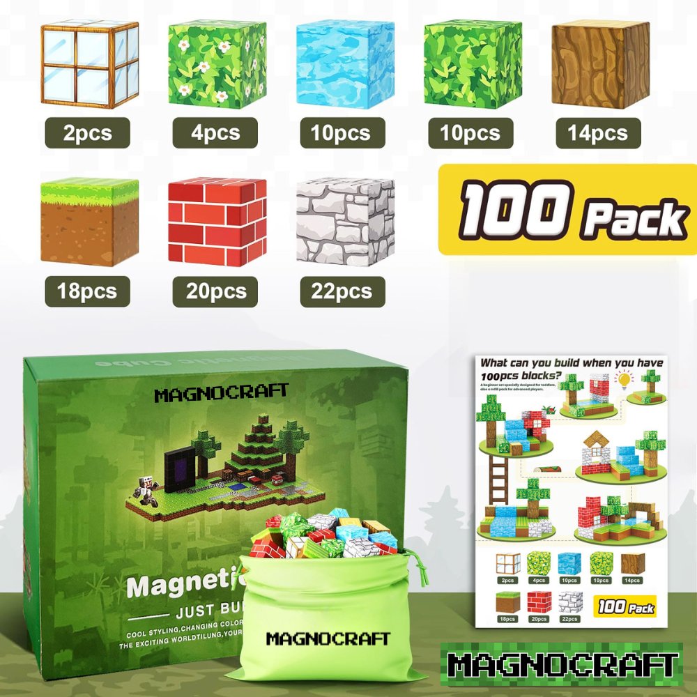 MagnoCraft - mágneses készség fejlesztő építőkockák - MagnoCraft