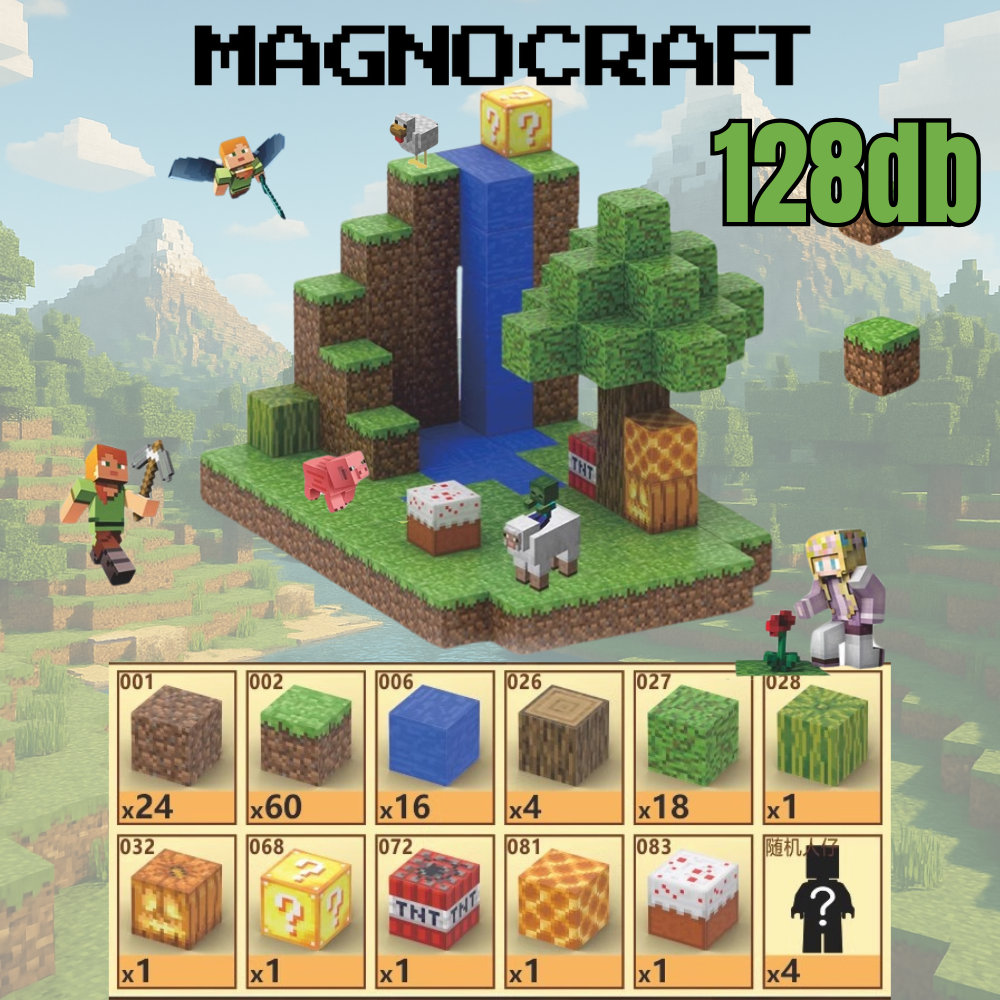 MagnoCraft - mágneses készség fejlesztő építőkockák "VÍZESÉS"