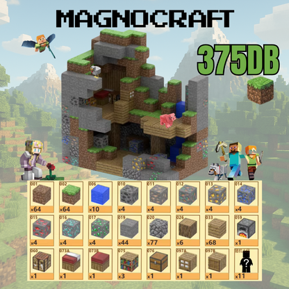 MagnoCraft - mágneses készség fejlesztő építőkockák "TitkosKincsesbarlang "