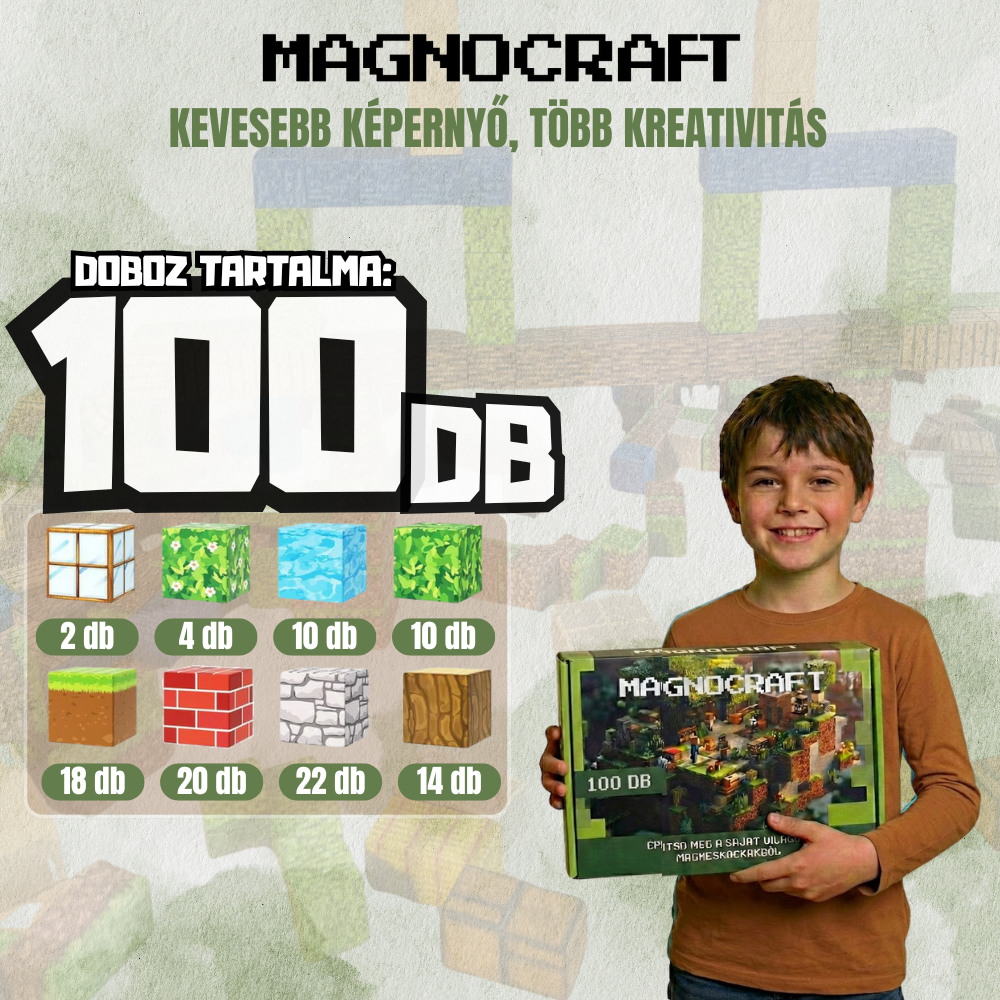 MagnoCraft - mágneses készségfejlesztő épitőkockák