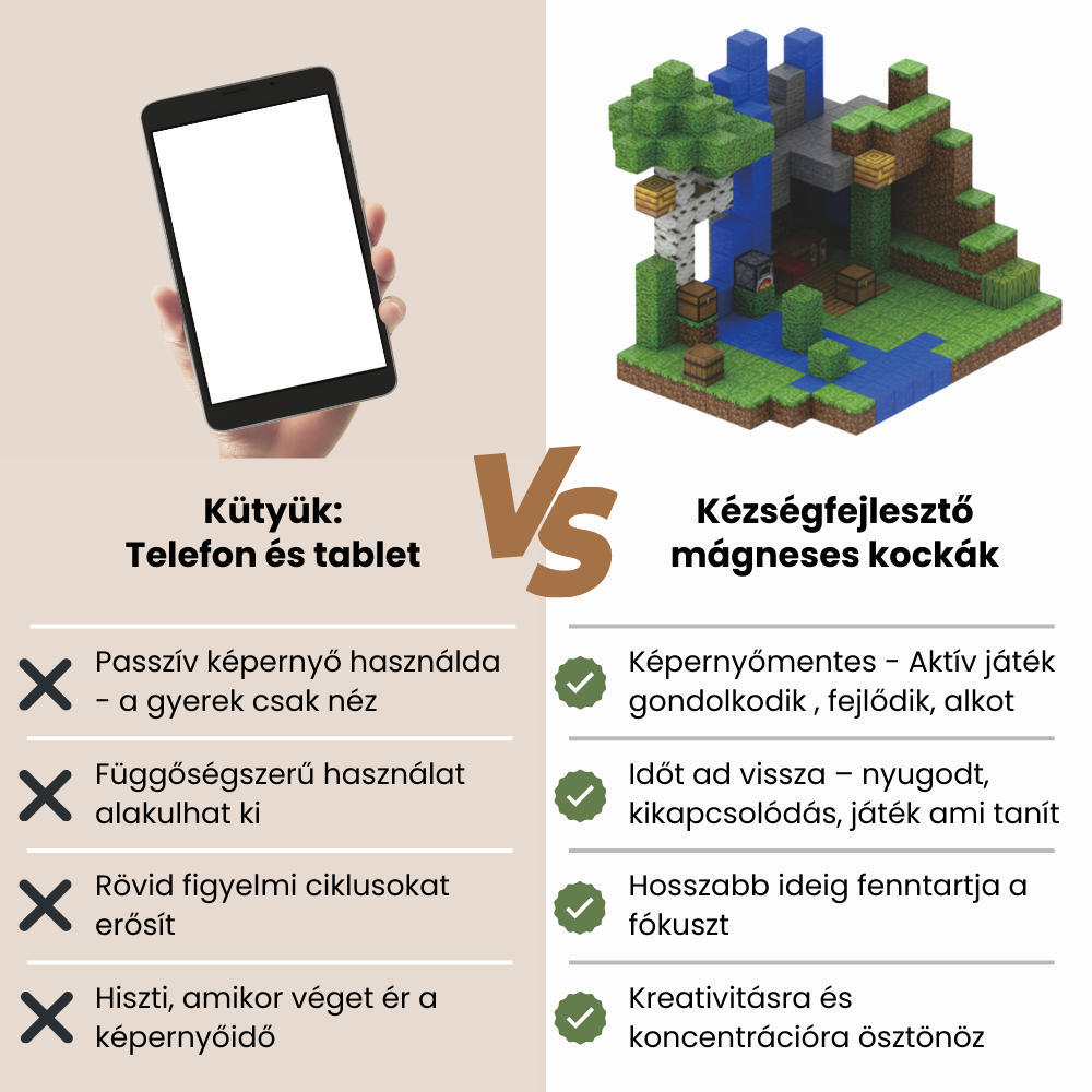 MagnoCraft - mágneses készségfejlesztő épitőkockák