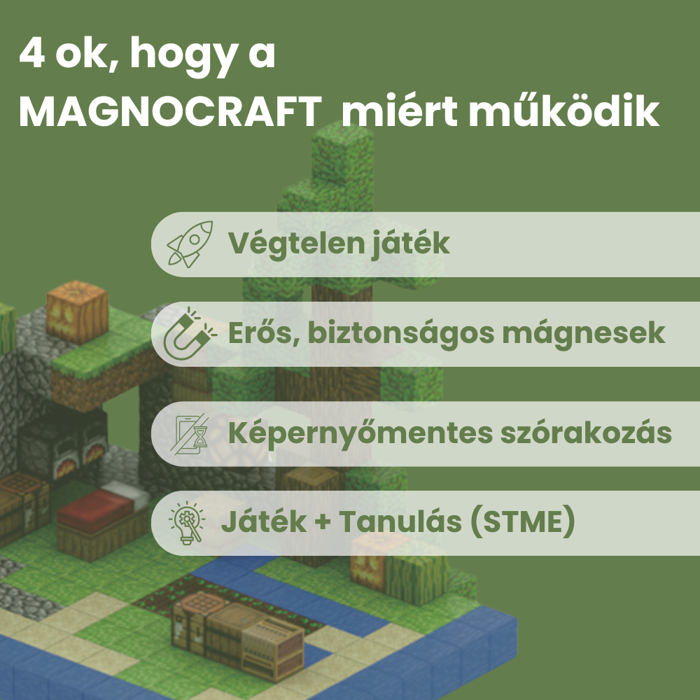 MagnoCraft - mágneses készségfejlesztő épitőkockák