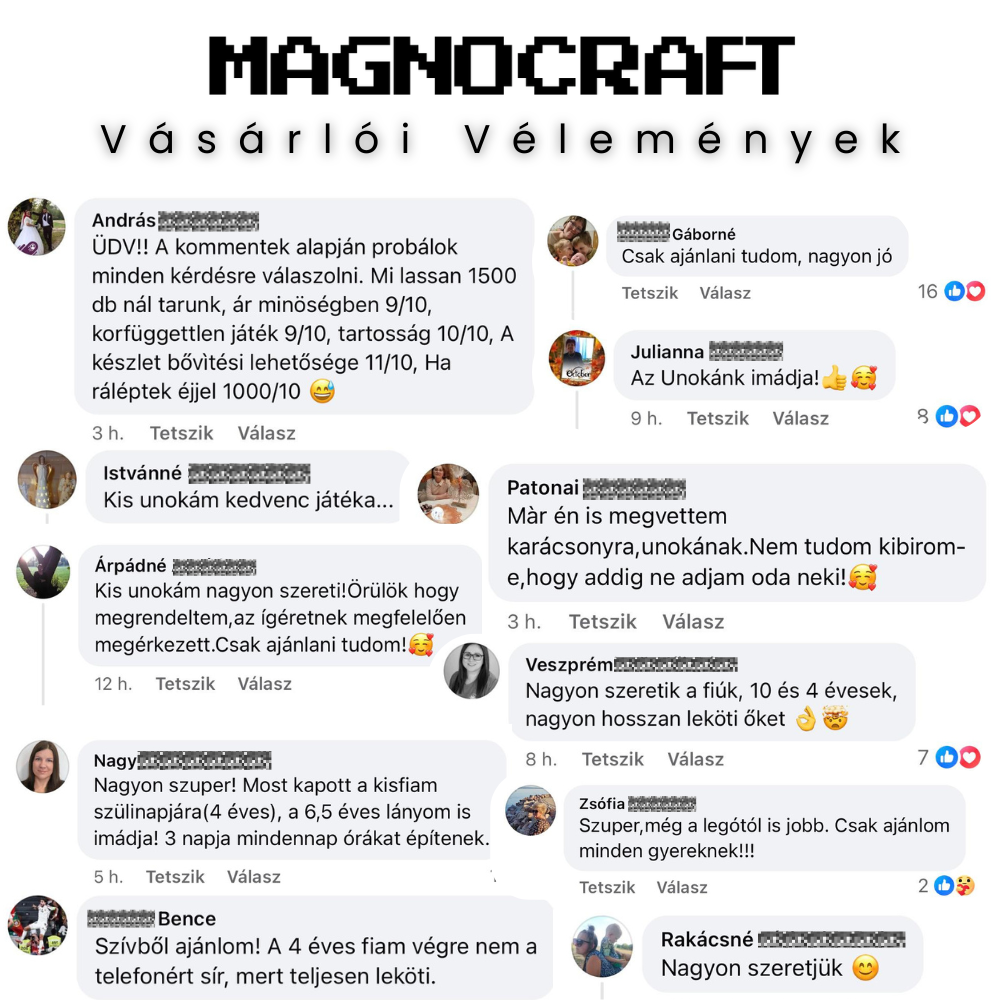 MagnoCraft - mágneses készségfejlesztő épitőkockák