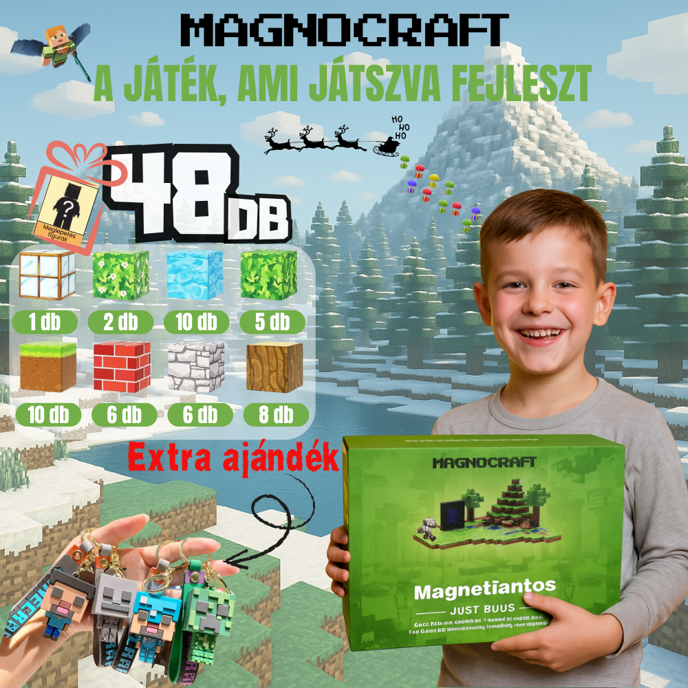 MagnoCraft - mágneses készség fejlesztő építőkockák
