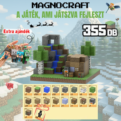 MagnoCraft - mágneses készség fejlesztő építőkockák "Felfedező Rejtek"