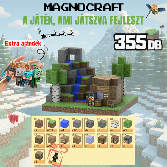 MagnoCraft - mágneses készség fejlesztő építőkockák "Felfedező Rejtek"
