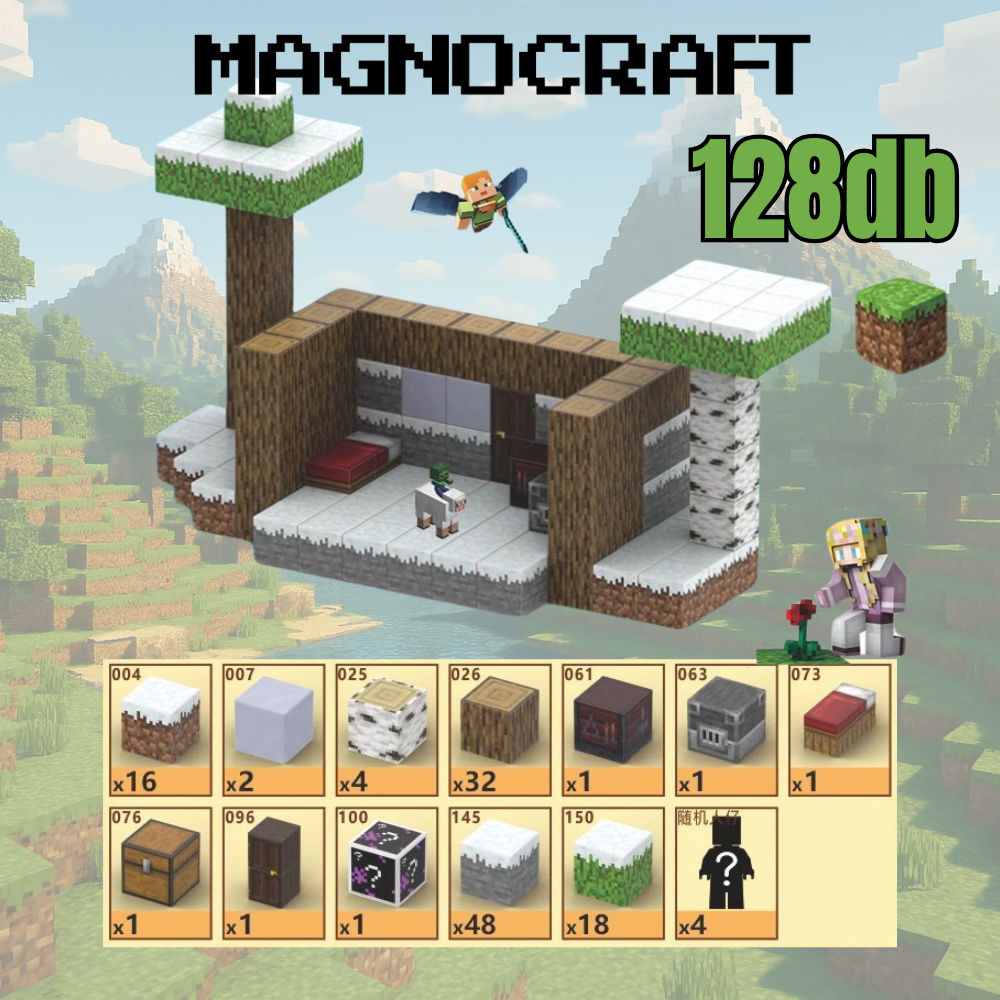 MagnoCraft - mágneses készség fejlesztő építőkockák "TÉL"