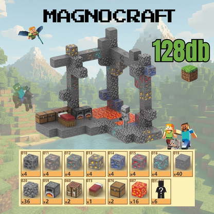 MagnoCraft - mágneses készség fejlesztő építőkockák "BÁNYA"