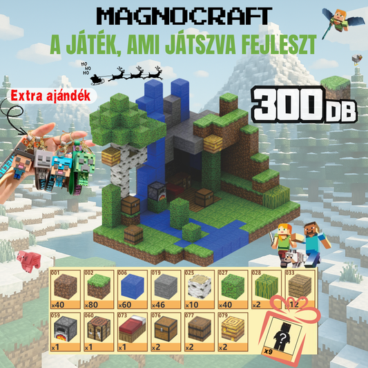 MagnoCraft - mágneses készség fejlesztő építőkockák "KalandokVölgye"