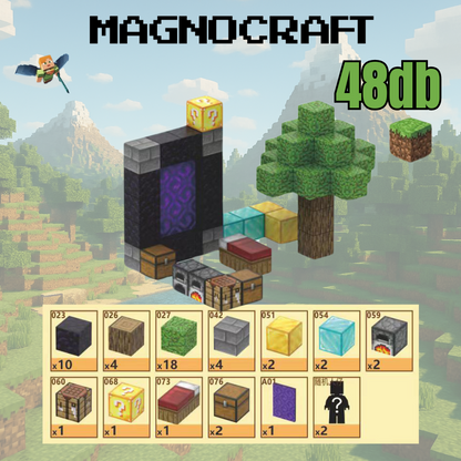 MagnoCraft - mágneses készség fejlesztő építőkockák "RejtélyesPortál"