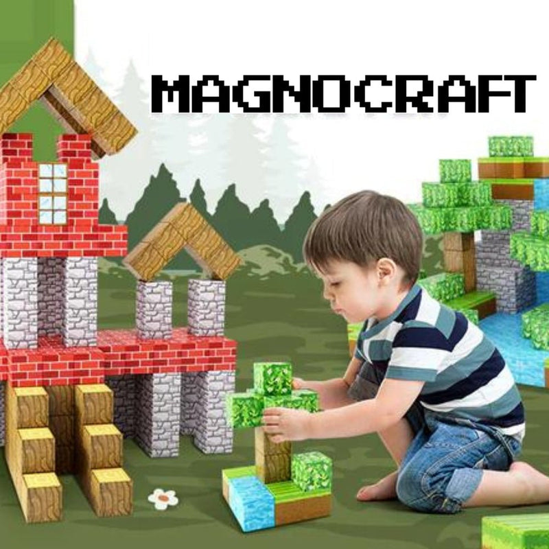 MagnoCraft - mágneses készség fejlesztő építőkockák "CSERESZNYEFA" - MagnoCraft