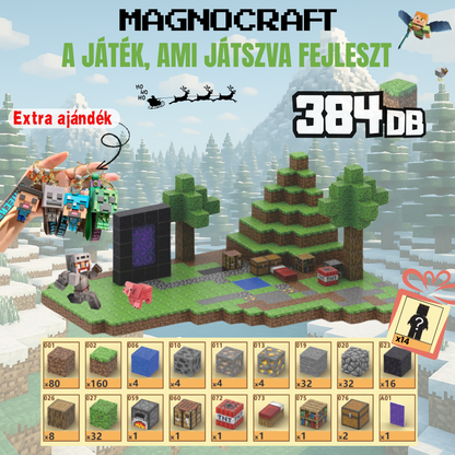 MagnoCraft - mágneses készség fejlesztő építőkockák " MisztikusDzsungelPortál"
