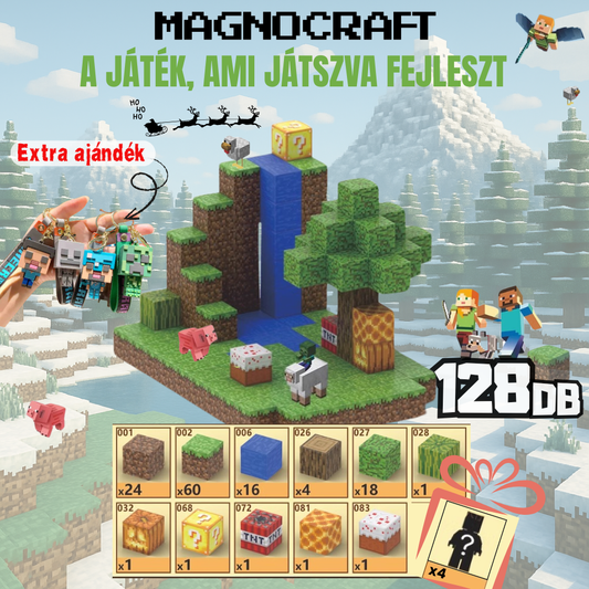 MagnoCraft - mágneses készség fejlesztő építőkockák "VÍZESÉS"